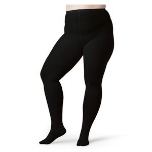 Black Casual Opaque Tights-Microfiber Women’s Size 3-4 Plus